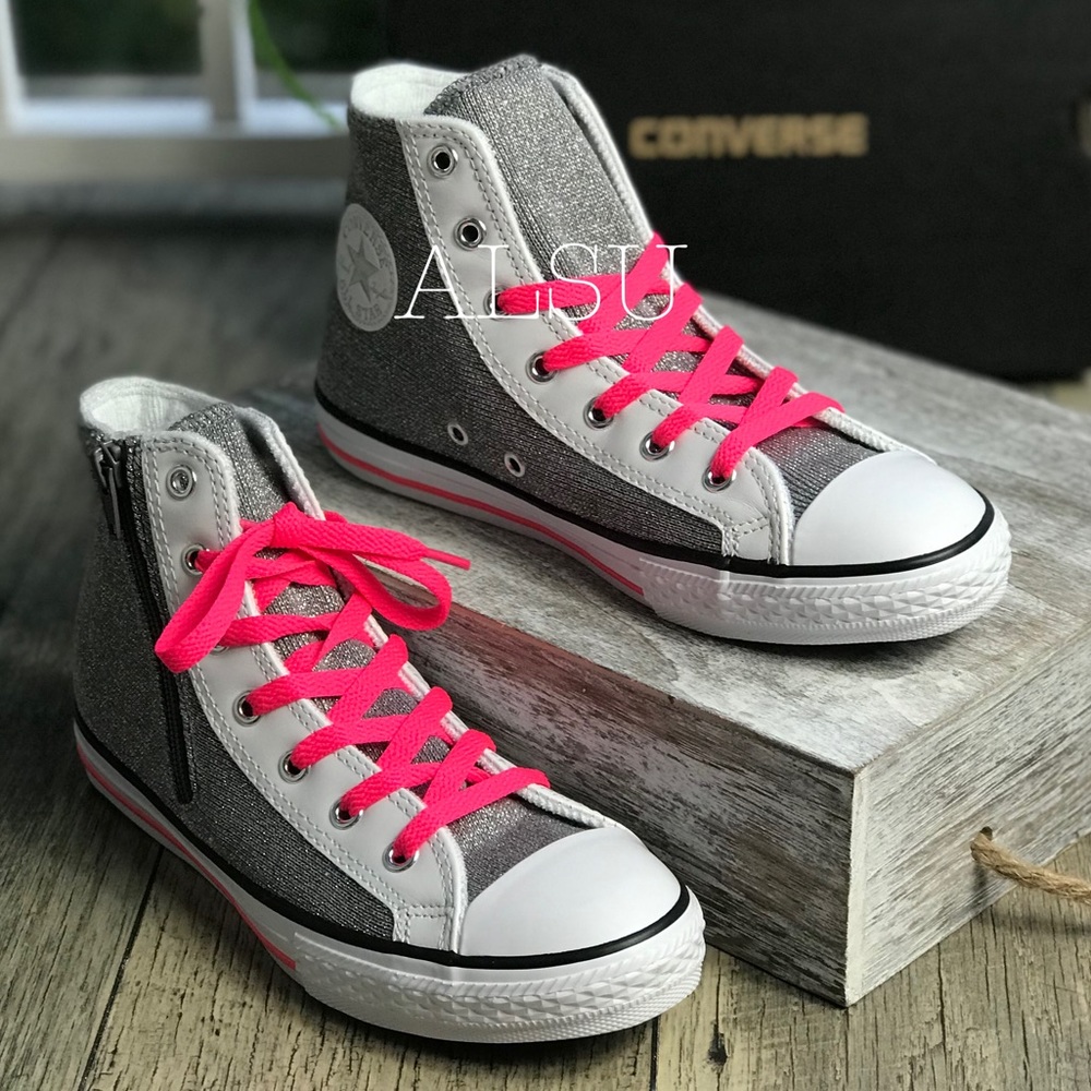 NWT Converse Side Zip HI Silver W AUTHENTIC - Picture 3 of 8